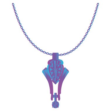 Isolated colored necklace icon with gemstone Vector illustration