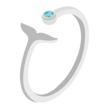 Elmas Vektör illüstrasyonlu izole edilmiş renkli halka simgesi