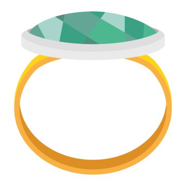 Elmas Vektör illüstrasyonlu izole edilmiş renkli halka simgesi