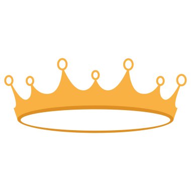 Isolated colored king or queen golden crown icon Vector illustration