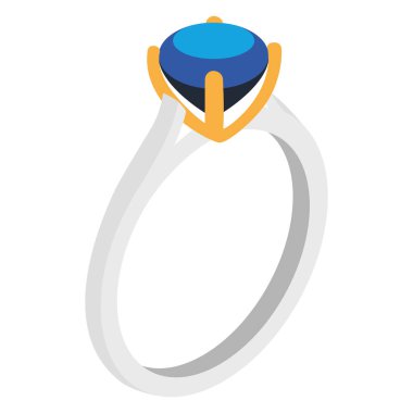 Elmas Vektör illüstrasyonlu izole edilmiş renkli halka simgesi