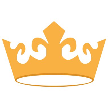Isolated colored king or queen golden crown icon Vector illustration