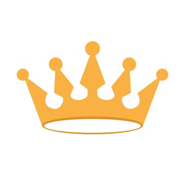 Isolated colored king or queen golden crown icon Vector illustration