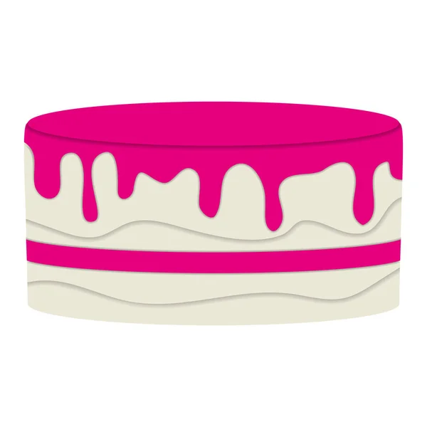 Icono Pastel Cumpleaños Color Aislado Ilustración Vectorial — Vector de stock