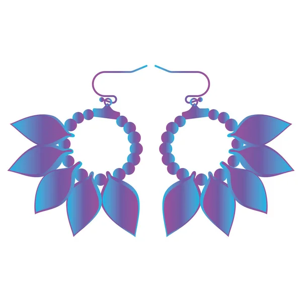 Isolated Colored Earring Icon Gemstones Vector Illustration — 스톡 벡터
