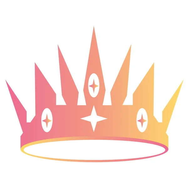Isolated Colored King Queen Golden Crown Icon Vector Illustration — ストックベクタ