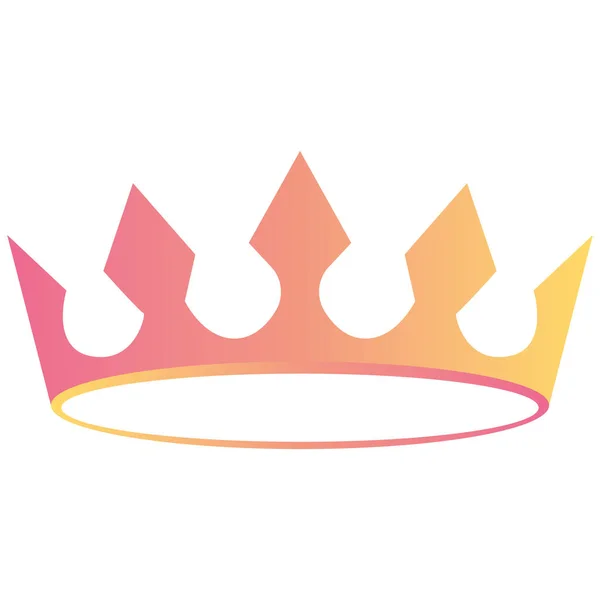 Ізольовані Кольорові Король Або Королева Золота Корона Значок Векторні Ілюстрації — стоковий вектор