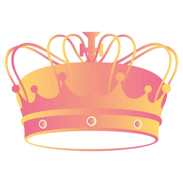 Isolated Colored King Queen Golden Crown Icon Vector Illustration — Stock vektor
