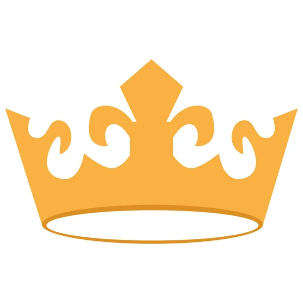 Изолированный Цветной Король Королева Золотая Корона Иконка Вектор Иллюстрация — стоковый вектор