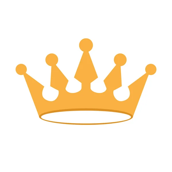 Isolated Colored King Queen Golden Crown Icon Vector Illustration — Image vectorielle