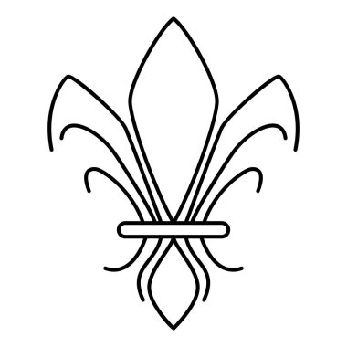 İzole edilmiş soyut lys çiçek sembolü simgesi Vektör illüstrasyonu