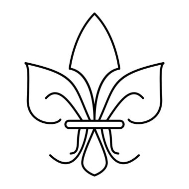 İzole edilmiş soyut lys çiçek sembolü simgesi Vektör illüstrasyonu