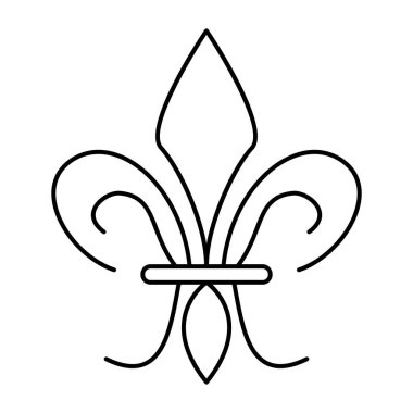 İzole edilmiş soyut lys çiçek sembolü simgesi Vektör illüstrasyonu