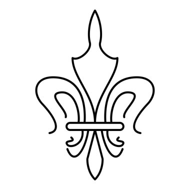 İzole edilmiş soyut lys çiçek sembolü simgesi Vektör illüstrasyonu