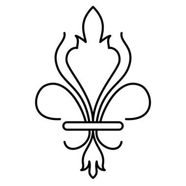 İzole edilmiş soyut lys çiçek sembolü simgesi Vektör illüstrasyonu