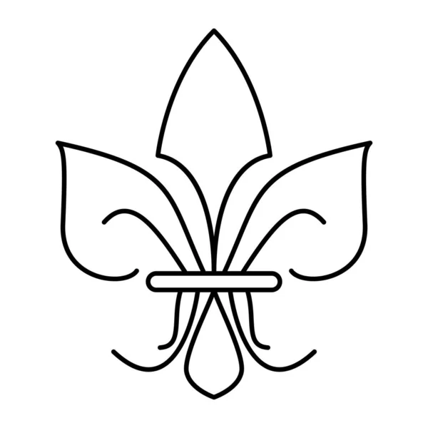 Izolowane Abstrakcyjne Lys Kwiat Symbol Ikona Wektor Ilustracja — Wektor stockowy