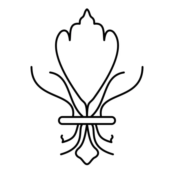 Изолированная Абстрактная Лисичка Цветочным Символом — стоковый вектор