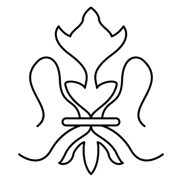 Изолированная Абстрактная Лисичка Цветочным Символом — стоковый вектор