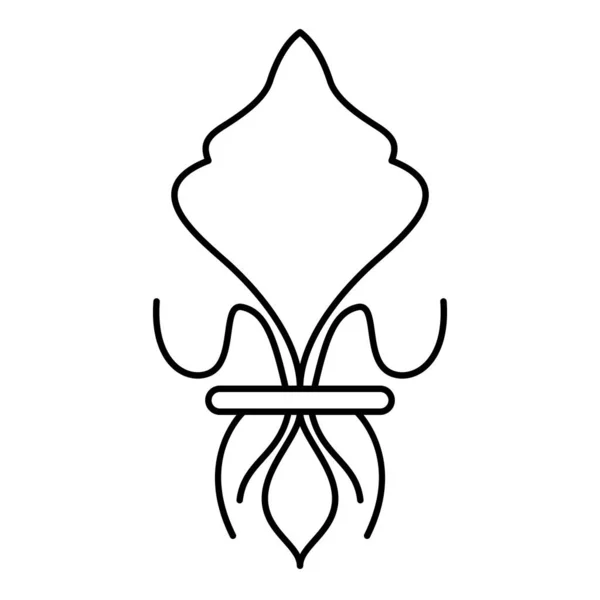 Isolerade Abstrakta Lys Blomma Symbol Ikon Vektor Illustration — Stock vektor