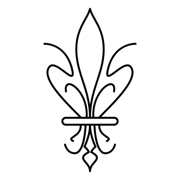 Icono Símbolo Flor Lirio Abstracto Aislado Ilustración Vectorial — Vector de stock