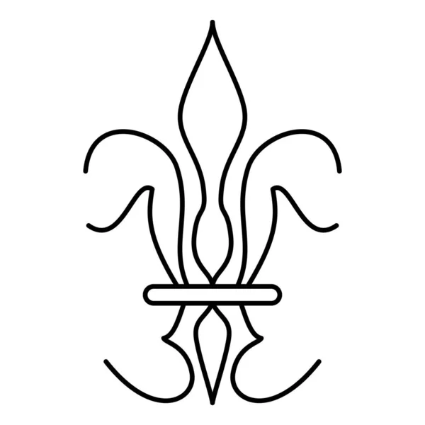 Μεμονωμένη Αφηρημένη Εικόνα Διάνυσμα Σύμβολο Lys — Διανυσματικό Αρχείο