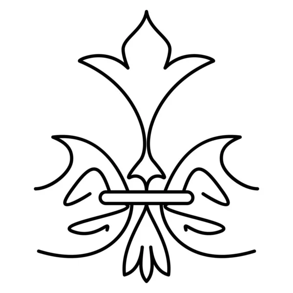 Izolowane Abstrakcyjne Lys Kwiat Symbol Ikona Wektor Ilustracja — Wektor stockowy