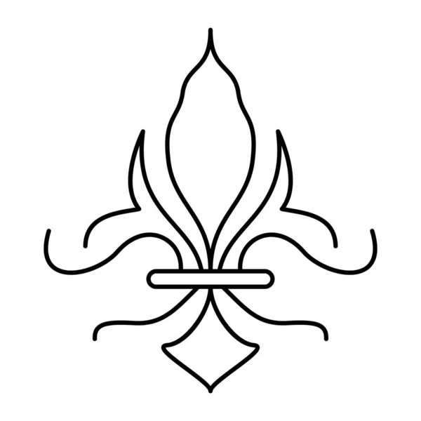 Isolé Abstrait Lys Fleur Symbole Icône Illustration Vectorielle — Image vectorielle