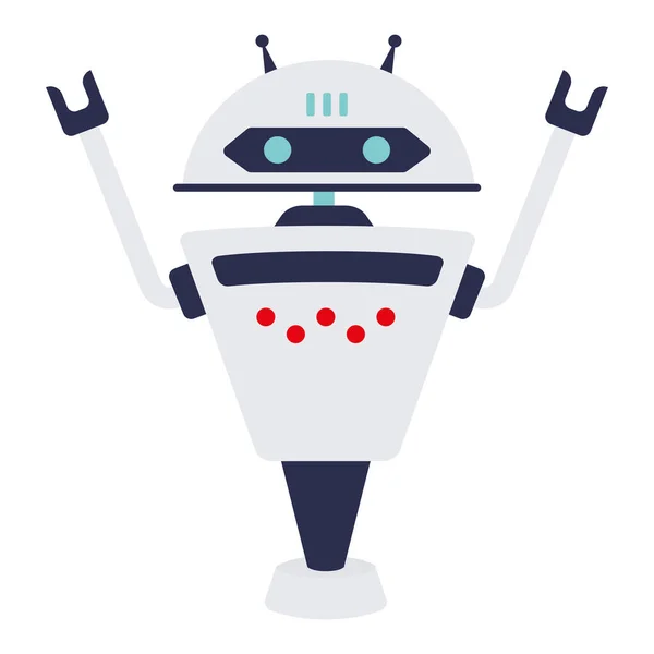 Geïsoleerde Schattig Gekleurde Robot Karakter Vector Illustratie — Stockvector