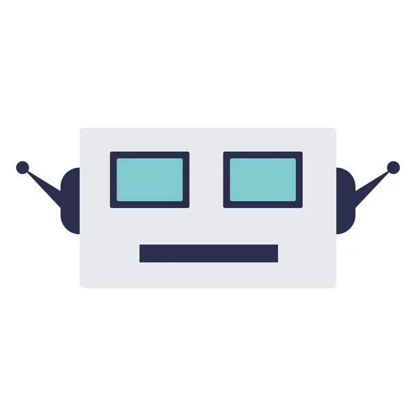 Elszigetelt Aranyos Robot Karakter Avatár Vektor Illusztráció — Stock Vector