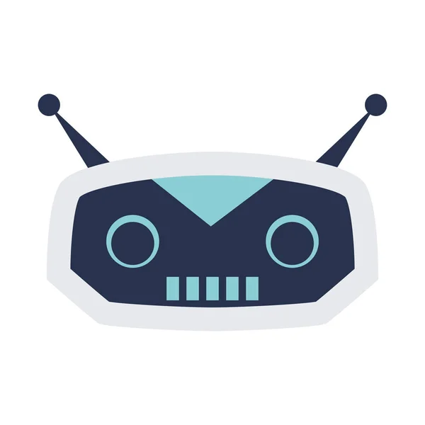 Geïsoleerde Schattige Robot Karakter Avatar Vector Illustratie — Stockvector