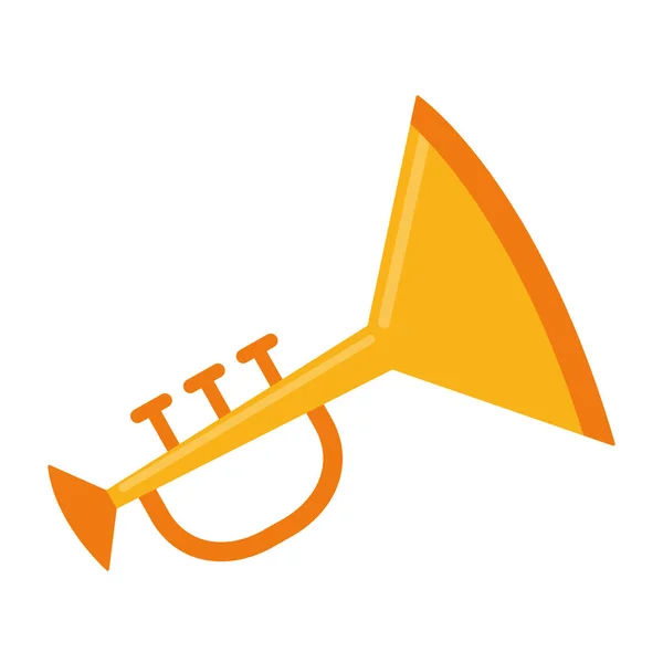 Isolated Colored Trumpet Musical Instrument Icon Vector Illustration —  Vetores de Stock