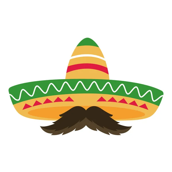 Icono Sombrero Mariachi Mexicano Viaje Color Aislado Ilustración Vectorial — Vector de stock