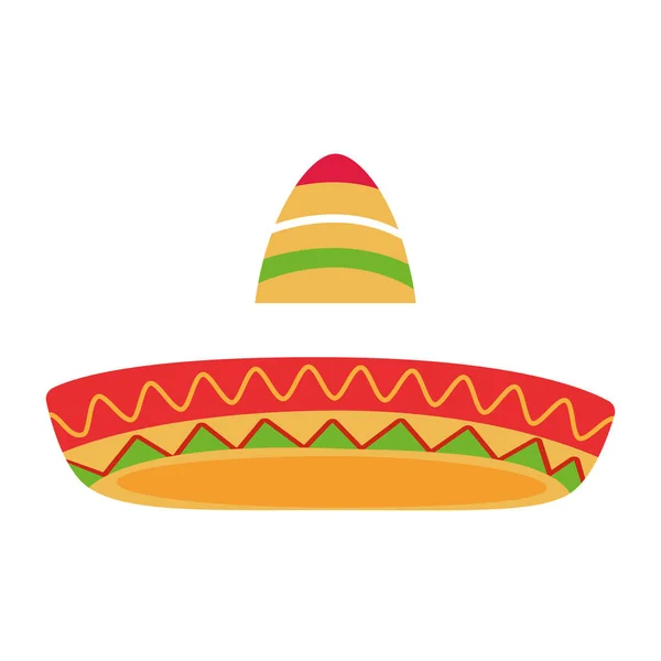 Icono Sombrero Mariachi Mexicano Viaje Color Aislado Ilustración Vectorial — Archivo Imágenes Vectoriales