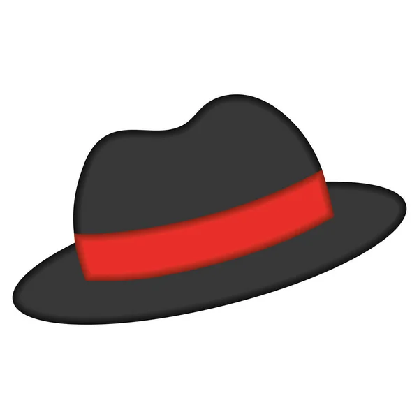 絶縁された流行のヒップスターの帽子のアイコンベクトルイラスト — ストックベクタ