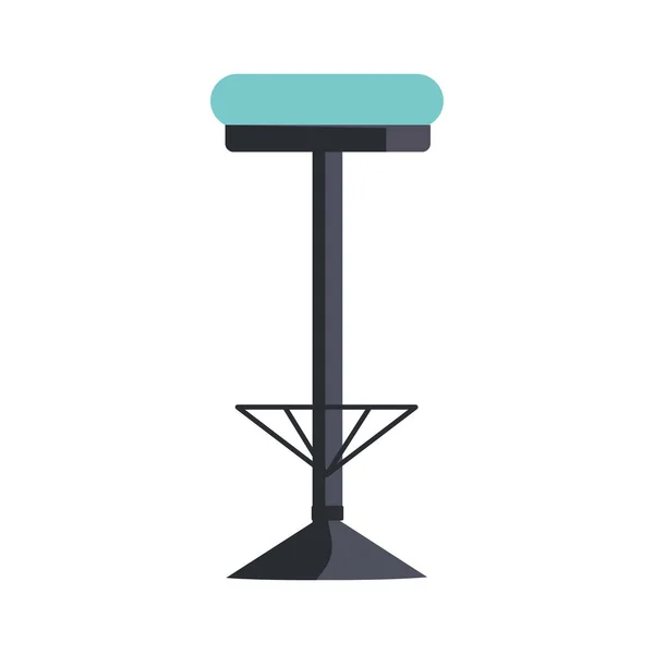 Vue Latérale Une Icône Isolée Chaise Bar Illustration Vectorielle — Image vectorielle