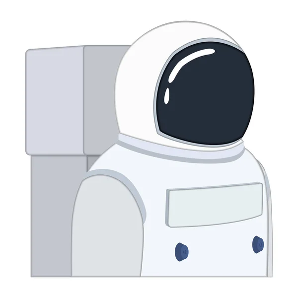 Geïsoleerde Gekleurde Schattig Astronaut Karakter Vector Illustratie — Stockvector