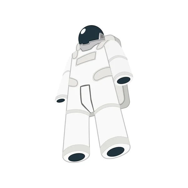 隔離された色のかわいい宇宙飛行士のキャラクターベクトルイラスト — ストックベクタ