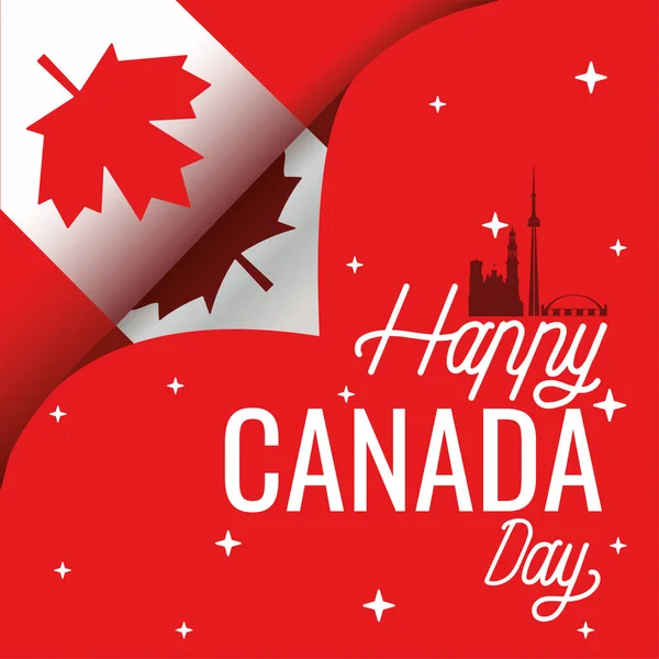 Poster Modèle Jour Canada Coloré Illustration Vectorielle — Image vectorielle