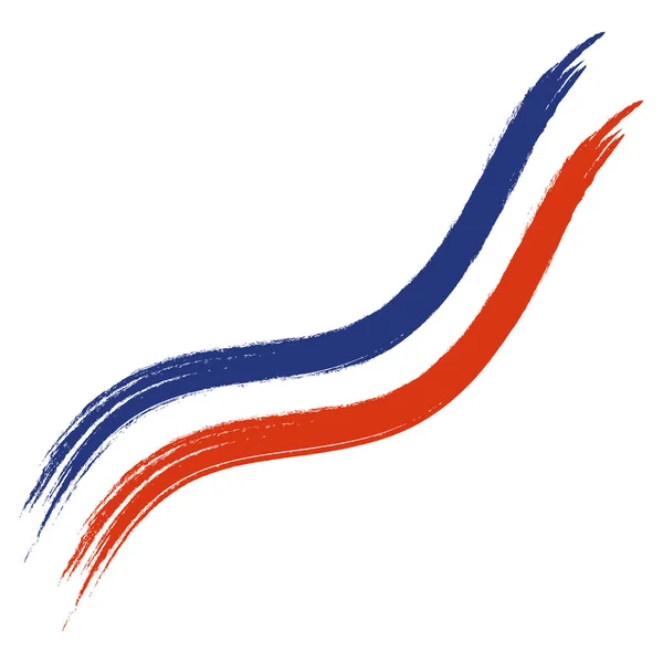 Bandera Aislada Francia Con Efecto Onda Ilustración Vectorial — Vector de stock