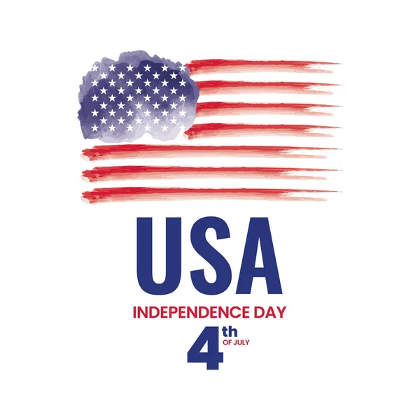 カラーアメリカ独立記念日テンプレートベクトルイラスト — ストックベクタ