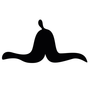 Bir muz kabuğu vektör illüstrasyonunun izole edilmiş silueti