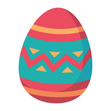 Renkli Paskalya yumurtası ikonu Vektör illüstrasyonuName