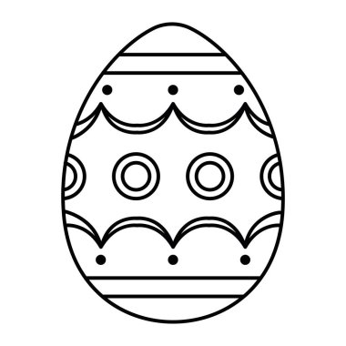 Ayrı Paskalya Yumurtası Simgesi Tasarım Vektörü İllüstrasyonu