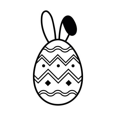 Ayrı Paskalya Yumurtası Simgesi Tasarım Vektörü İllüstrasyonu