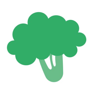 İzole edilmiş renkli brokoli sebze ikonu Vektör illüstrasyonu