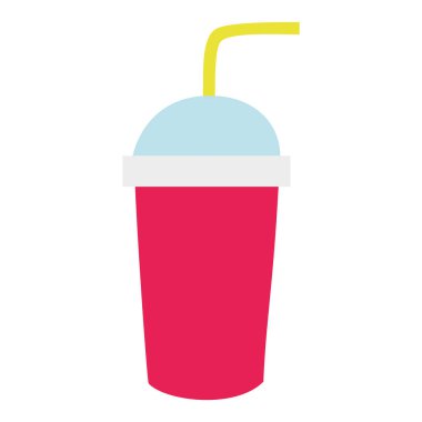 İzole edilmiş renkli soda fast food ikonu Vektör illüstrasyonu