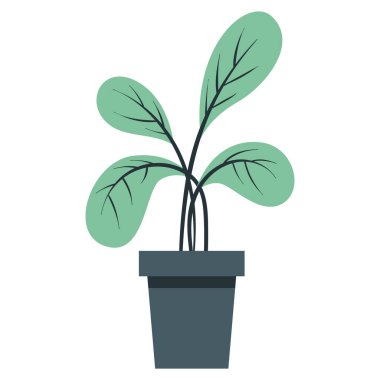 İzole edilmiş renkli bitki taslak ikonu Vektör illüstrasyonu