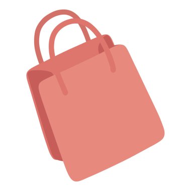 İzole edilmiş renkli alışveriş çantası simgesi Vektör illüstrasyonu