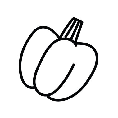 İzole edilmiş balkabağı sebze ikonu Tasarım Tasarım Vektörü illüstrasyonu