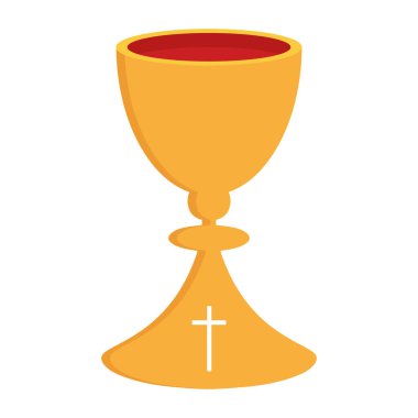 İzole edilmiş renkli Kutsal Kase ikonu Vektör illüstrasyonu